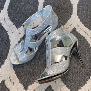 Silver Slipper Heels